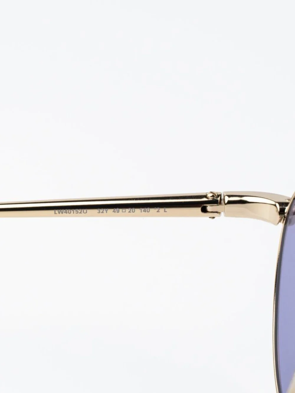 Loewe Women Sunglasses Gold Violet Round LW40152U 32Y NEW AUTHENTIC